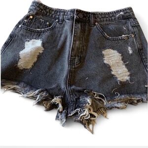 Distressed Denim Shorts